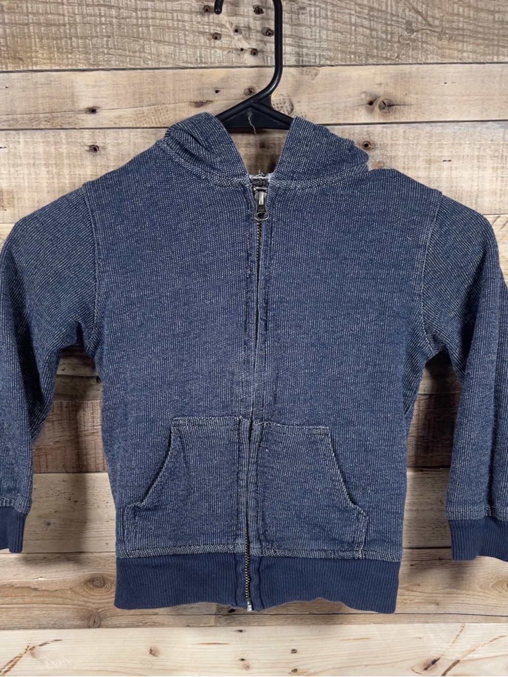 Arizona Jeans Denim Blue Girls (4T) Hood Jacket Zipper Cotton Lightweight Coat